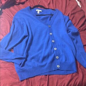 Blue Button-Up men’s Sweater